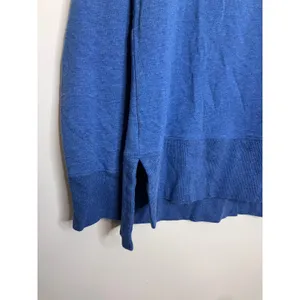 LL Bean Sweatshirt Womens Medium Blue Excellent Thumbhole High Low Hem 510661 thumbnail 2