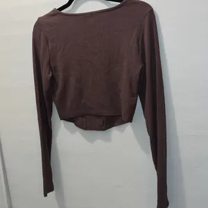 Garage Brown Long Sleeve Crop Top thumbnail 5