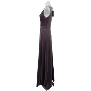 NEW Lulus Beautiful Night Dusty Purple Velvet Sleeveless Maxi Bridesmaid Dress S thumbnail 2