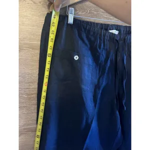 Allen Allen Linen Pants Plus 1XL Navy Blue Pockets Timeless Excellent thumbnail 4