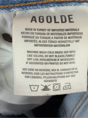 AGOLDE 90's Mid Rise Loose‎ Fit Jeans in Fall Out Blue Size 24 thumbnail 7