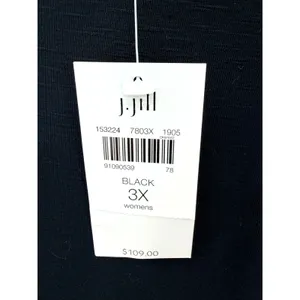 J. Jill Womens Black Sleeveless Maxi Dress Side Slits Pockets‎ 3X 2X NWT thumbnail 6