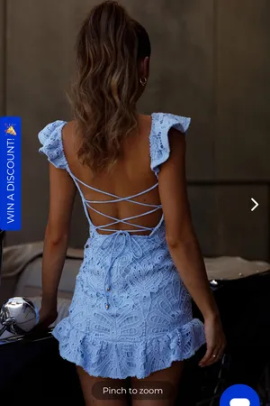 Selfie Leslie Lace Ruffle Mini Dress thumbnail 2