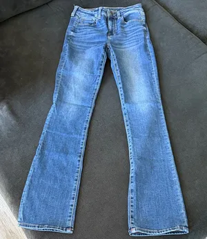 American Eagle Outfitters Blue Flare Jeans thumbnail 1