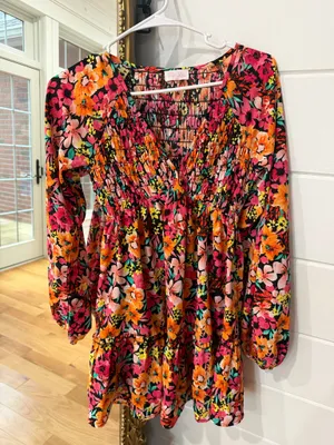 Pink Lily Floral Dress thumbnail 1