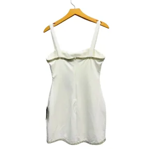 Lulus Glowing Allure White Rhinestone Sleeveless Bodycon Mini Dress size M NWT thumbnail 6