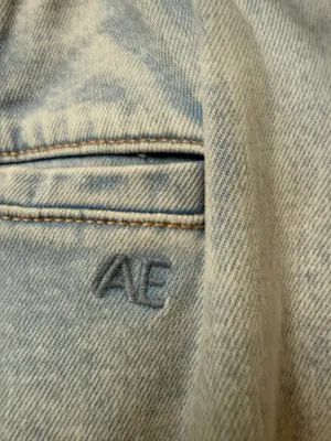 AMERICAN EAGLE Wide Leg Light Wash Jeans thumbnail 6