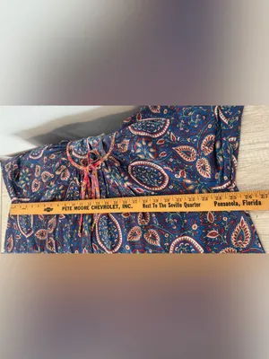 Natural Life Midi Dress Oversized Loose Paisley Boho Granola Hippie Size XL thumbnail 6