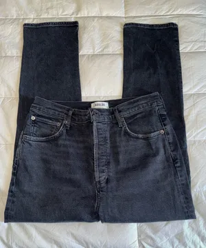 Agolde Women's Washed Black Skinny Jeans thumbnail 1