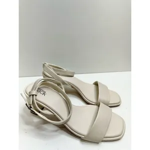Nordstrom Rack Sandals Womens Size 9 Bone‎ Strappy Faux Leather Open Toe thumbnail 2