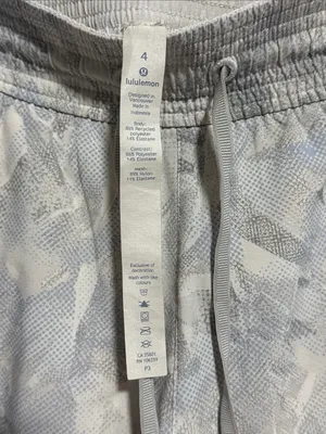 lululemon athletica Beige Camo Athletic Drawstring Shorts thumbnail 2