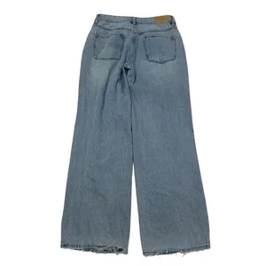 RSQ Low Rise Baggy Jeans Size 25 Distressed Knee Wide Leg Y2K Skater Light‎ Wash thumbnail 2