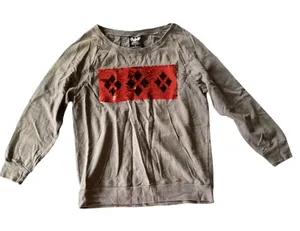 Batman Harley Quinn Gray Sweatshirt Size M thumbnail 1