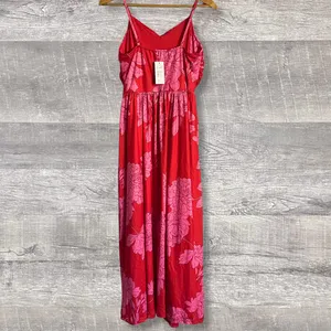 Cupshe NEW Soft Side Floral Maxi Dress Womens M Pink Vacation Long Sleeveless thumbnail 2
