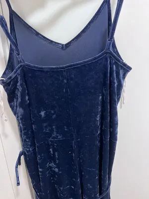 American Eagle Like new velvet valor navy blue jumpsuit thumbnail 5