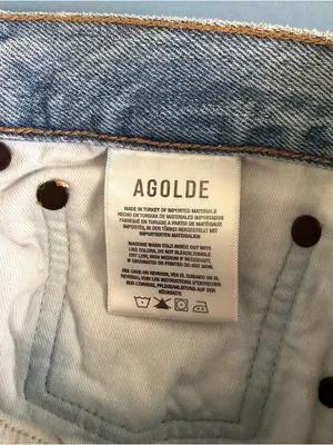 Agolde Criss Cross Straight Leg Dimension Light Wash Organic‎ Cotton Denim Jeans thumbnail 7