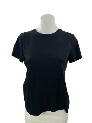 Theory Women's Black Classic Crew Neck Short Sleeve Basic Tee T-Shirt Top Size M thumbnail 1