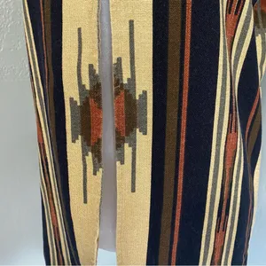 Vintage boho Vest Southwest Aztec Western Fall Vest Reversible Hippie S/M thumbnail 8