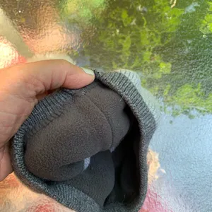 Duluth Trading Gray Winter Cap Hat Beanie With Pom Wool Blend Fleece Lined thumbnail 4