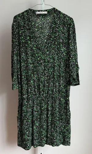 And other stories size L stained glass, green midi‎ dress size thumbnail 1