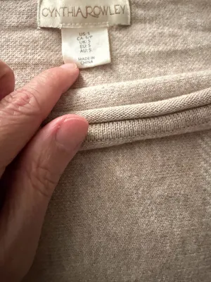Cozy Plaid Crewneck Sweater - Beige / Cream Size S thumbnail 3