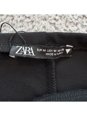 Zara Women's Black High Rise Wide Leg Stretch Pull-On Palazzo Pants Medium M thumbnail 5