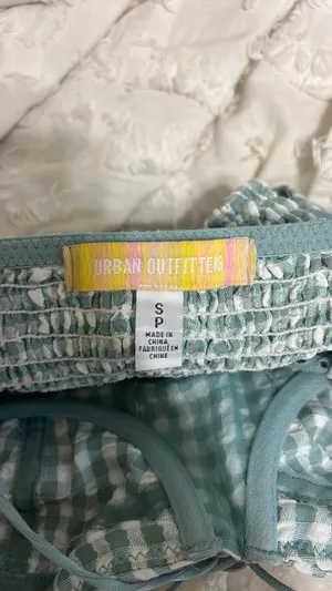 Urban Outfitters blue and white corset thumbnail 3