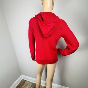 Ralph Lauren Active Red/White Hooded Zip Up Sweater Jacket Women's Size Medium‎ thumbnail 5