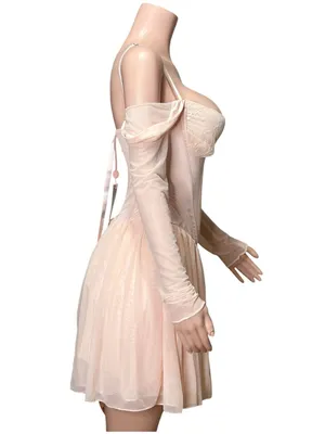 HOUSE OF CB Vivi Corset Mini Dress, Soft Peach, Small (Plus Cup & Long) thumbnail 8
