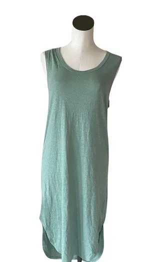 NWOT Aerie Easy Knit Cover Up Dress Green thumbnail 5