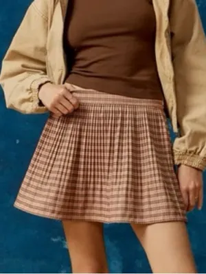 Urban Outfitters BDG Pennie‎ Pleated Plaid Mini Skirt Y2K Vibe thumbnail 1
