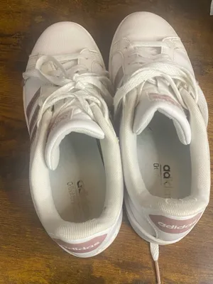 Adidas Cloud Foam Ortholite Float Womens Size 7 White With Rose Pink Stripped thumbnail 5