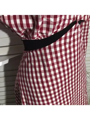 Lovers and Friends Gingham Red One Shoulder Mini Dress M thumbnail 11