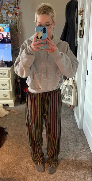 Earthbound Striped Linen Pants thumbnail 1