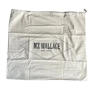 MZ Wallace Large Cream Dust Bag Drawstring Closure 26” x 23” thumbnail 6