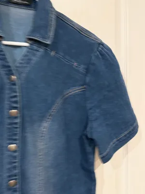 FINAL PRICE Goodtime USA Blue Denim Button-Front Dress thumbnail 3