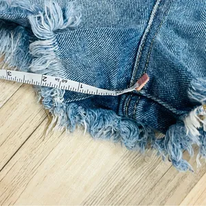 PacSun Distressed Denim Overall Shorts size Small thumbnail 4