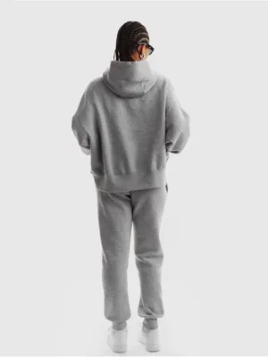 Nike Gray Crewneck Hoodie with White Swoosh Size Small thumbnail 3