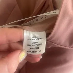 ✨Azazie Eilish Stretch Dusty Rose A-Line Pleated Stretch Chiffon Sz A2 Dress✨ thumbnail 10