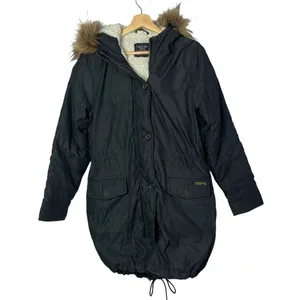 Abercrombie & Fitch Navy Blue Sherpa Lined Military Parka Jacket M‎ thumbnail 2