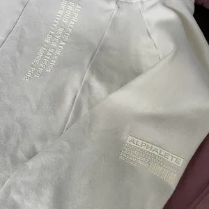 Alphalete Cropped White Hoodie Sweatshirt Logo s thumbnail 4