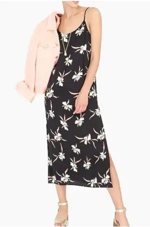 J. Crew Floral Midi Slip Dress thumbnail 1