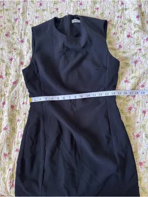 ZARA Women's Black Sleeveless Mini Dress Size Medium (EUR M / USA M) Back Zip thumbnail 6