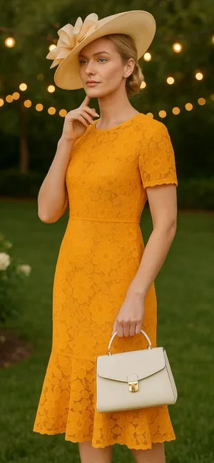 👗 🌟 Anthropologie Rachel Parcell Orange Lace Midi Dress S like XS 0 2 Wedding thumbnail 1
