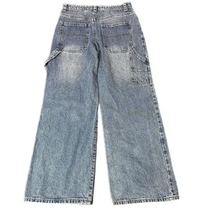 Edikted Wide Leg Carpenter Medium Wash Jeans Size M thumbnail 4