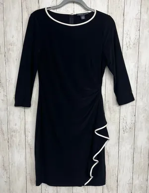 American Living Black White Midi Dress Size 10 Stretch Cocktail Career Party thumbnail 1