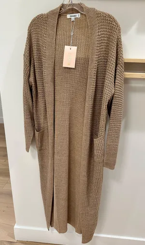 Knitted Cardigan Tan thumbnail 1