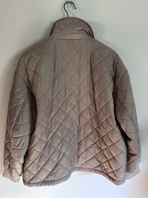 Levi’s | Tan Diamond quilted bomber puff jacket with corduroy collar thumbnail 7