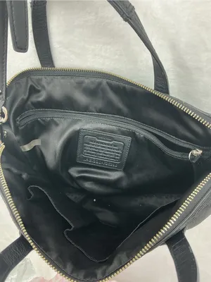 Coach Black Leather Satchel with Adjustable Strap c19 thumbnail 8