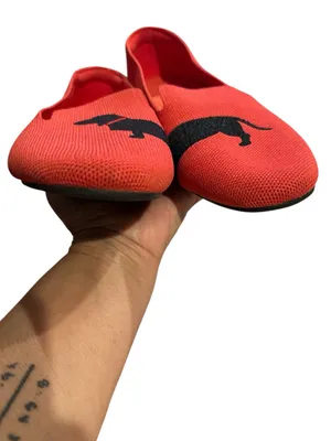 Vivaia Round Toe Audrey Dachschund Dog Ballet Flat Slipon Red Shoes US 10.5 thumbnail 7